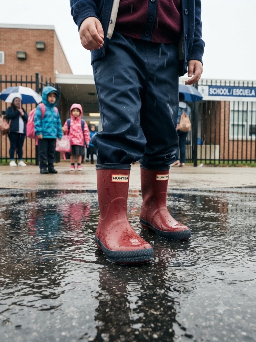Hunter Kids Maroon Rain Boots with Navy Trim
Excellent condition size 9